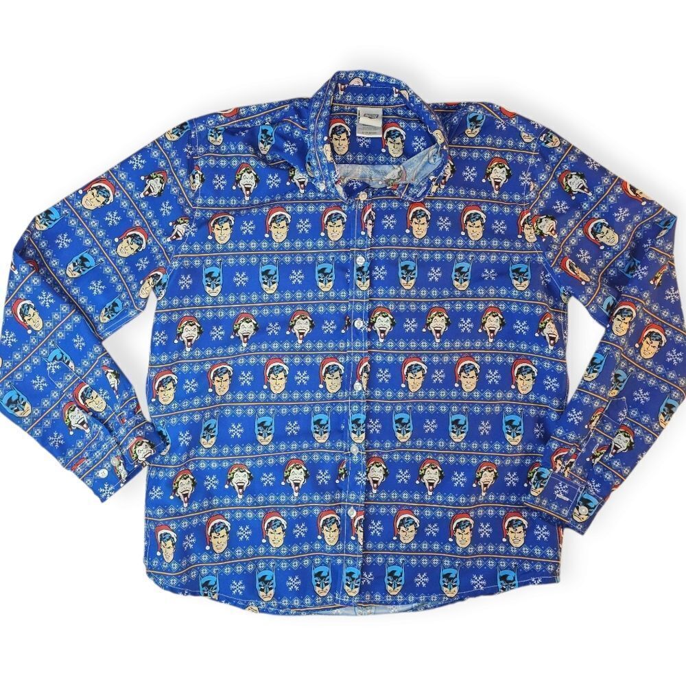 🦸♂️ Justice League Christmas Shirt | Blue | Size L